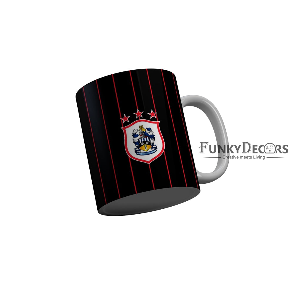 FunkyDecors Huddersfield Town Football Black Ceramic Coffee Mug