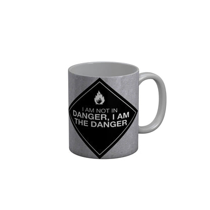 FunkyDecors I Am Not In Danger I Am The Danger Quotes Ceramic Coffee Mug, 350 ml