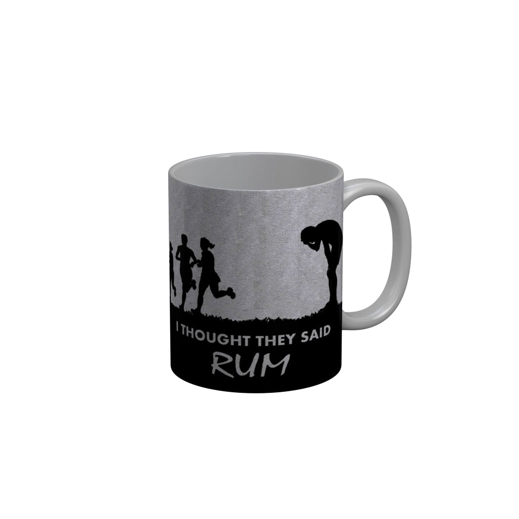 FunkyDecors I Thought They Said Rum Funny Quotes Ceramic Coffee Mug, 350 ml