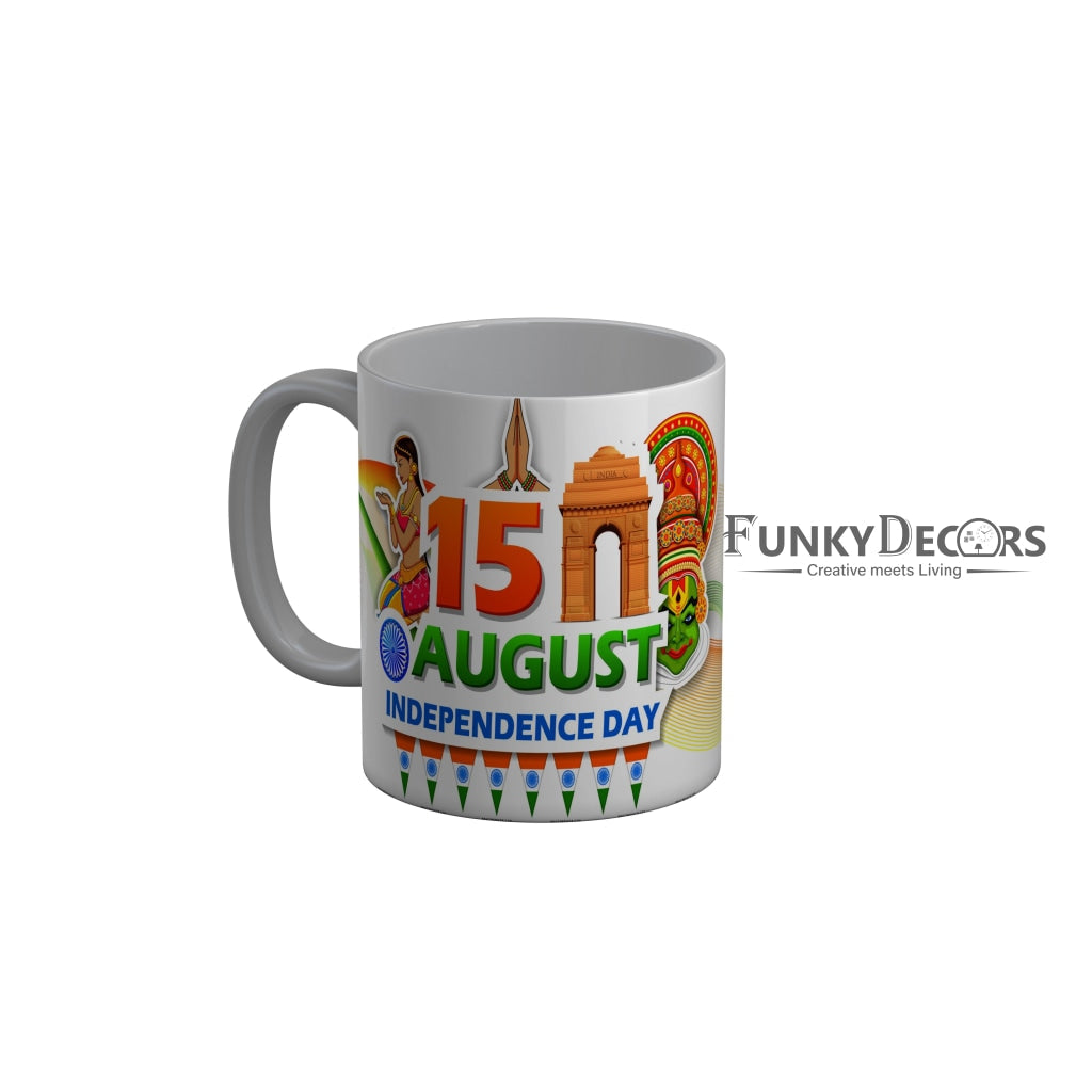 FunkyDecors Independence Day 15th August Wishes Ceramic Coffee Mug
