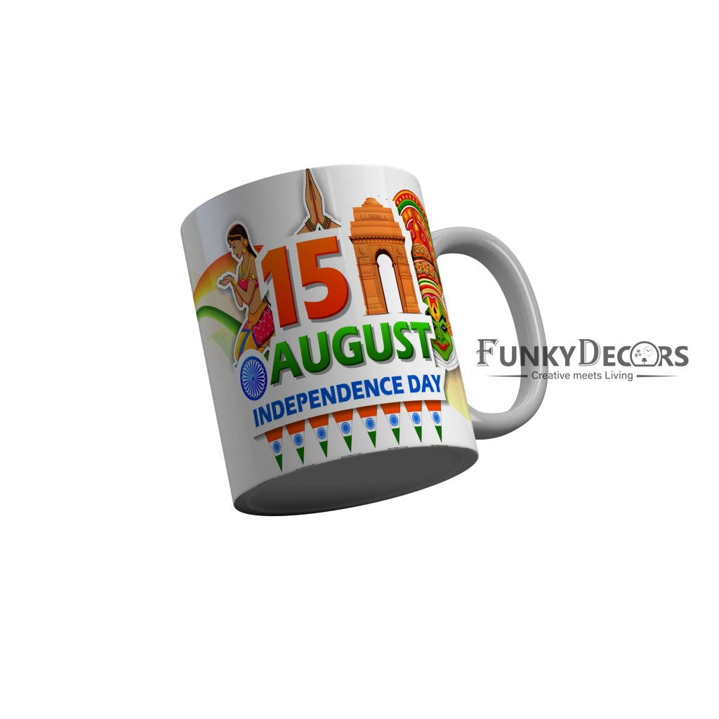 FunkyDecors Independence Day 15th August Wishes Ceramic Coffee Mug