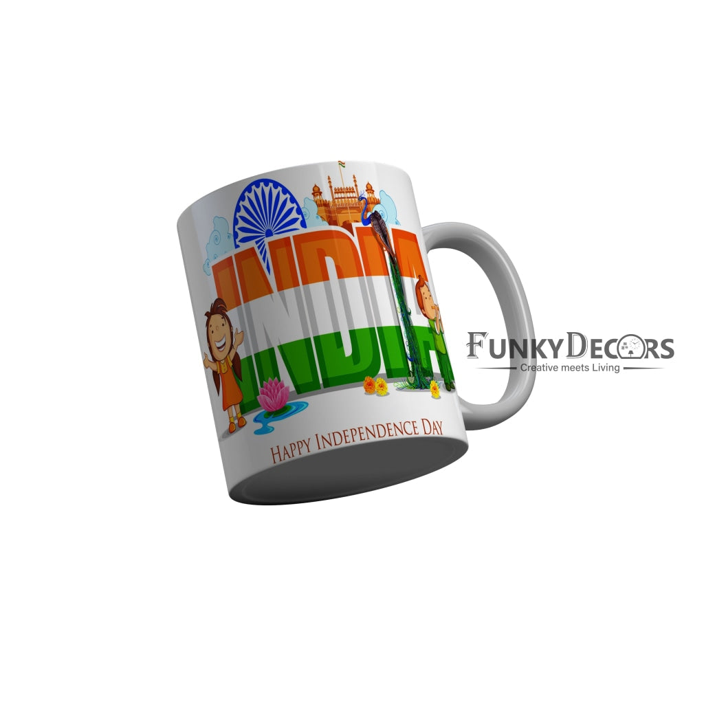 FunkyDecors Independence Day 15th August Wishes Ceramic Coffee Mug