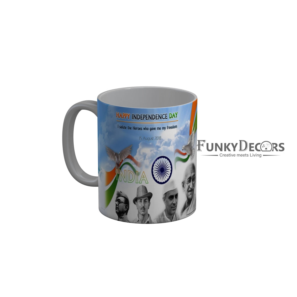 FunkyDecors Independence Day 15th August Wishes Ceramic Coffee Mug