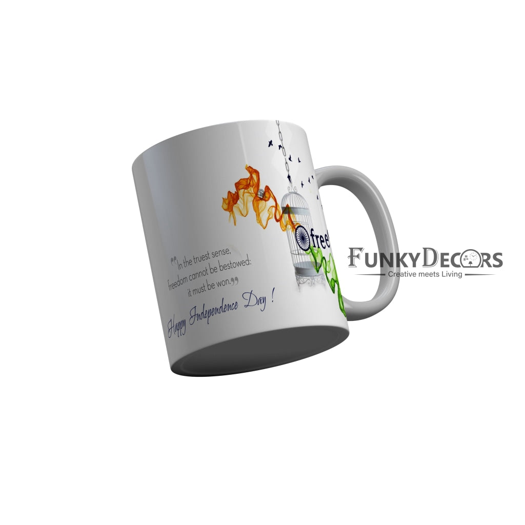 FunkyDecors Independence Day 15th August Wishes Ceramic Coffee Mug