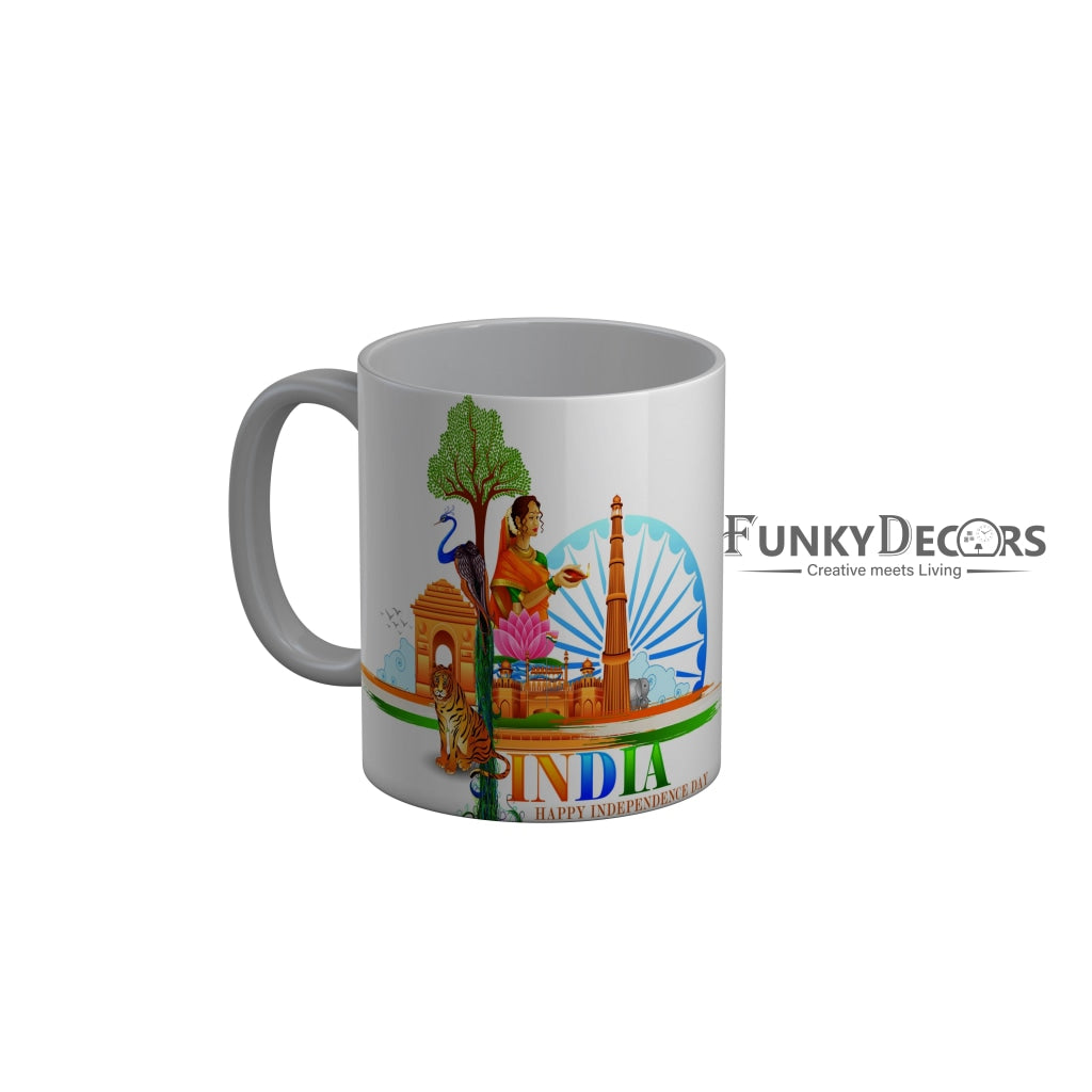 FunkyDecors Independence Day 15th August Wishes Ceramic Coffee Mug