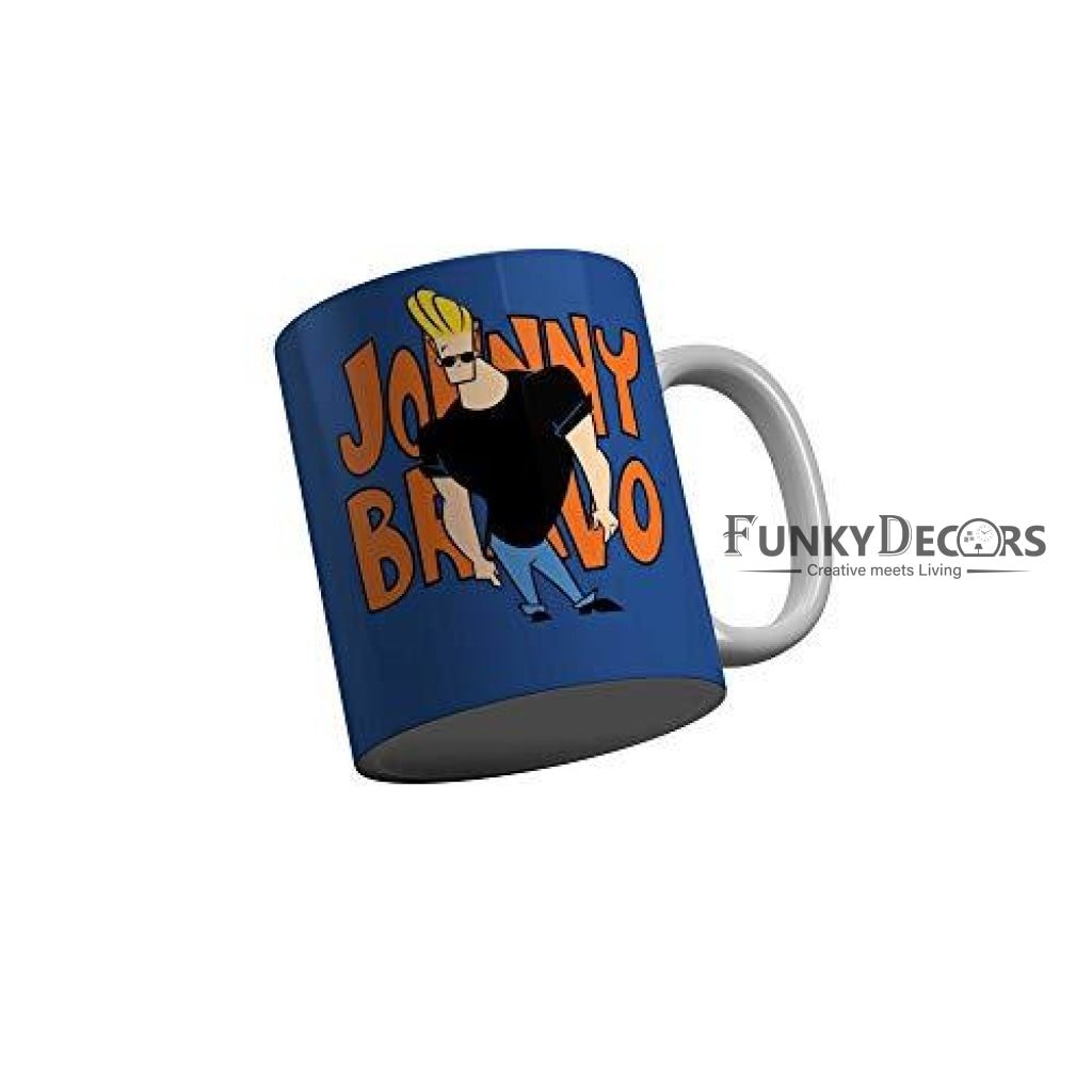 Funkydecors Johnny Bravo Cartoon Ceramic Mug 350 Ml Multicolor Mugs