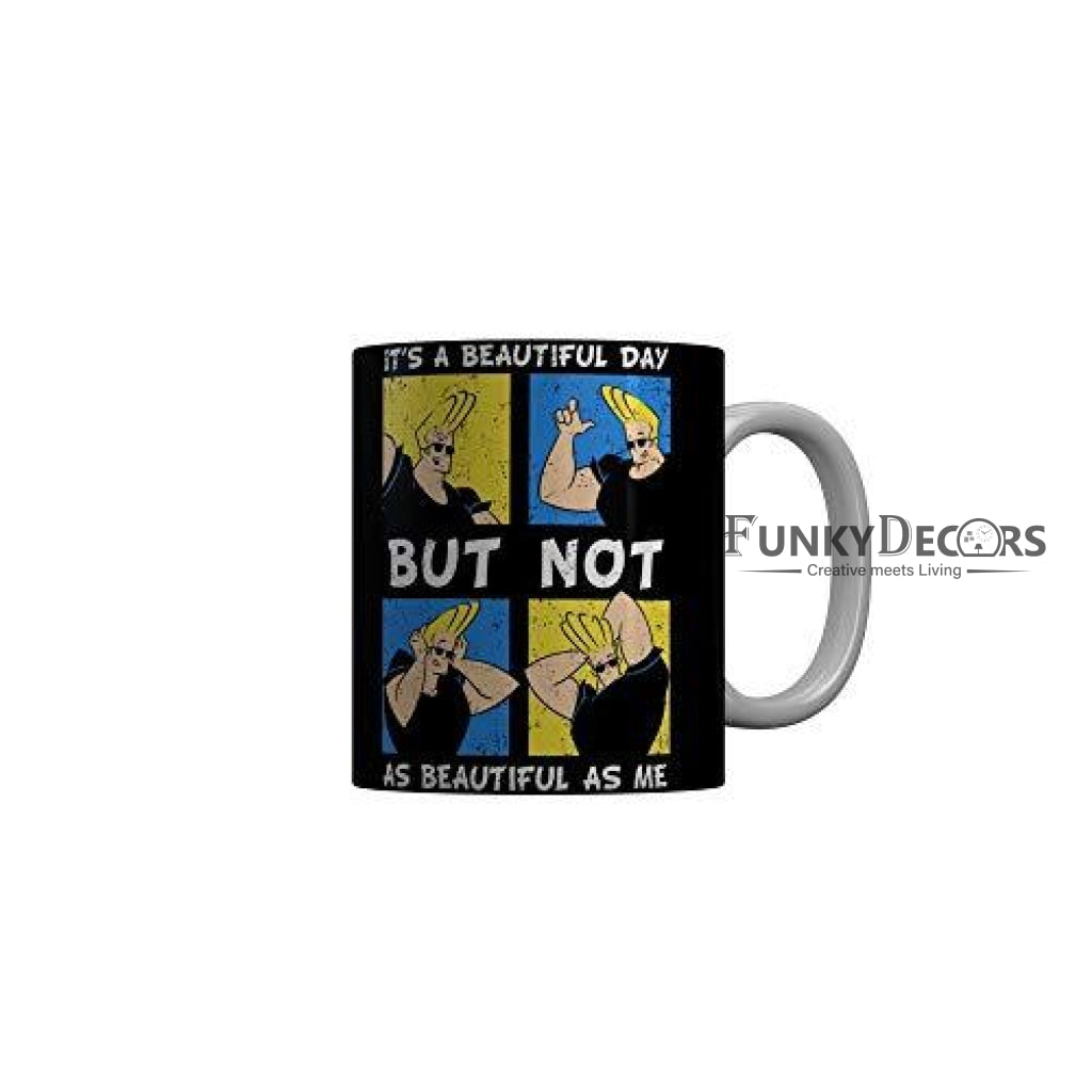 Funkydecors Johnny Bravo Cartoon Ceramic Mug 350 Ml Multicolor Mugs