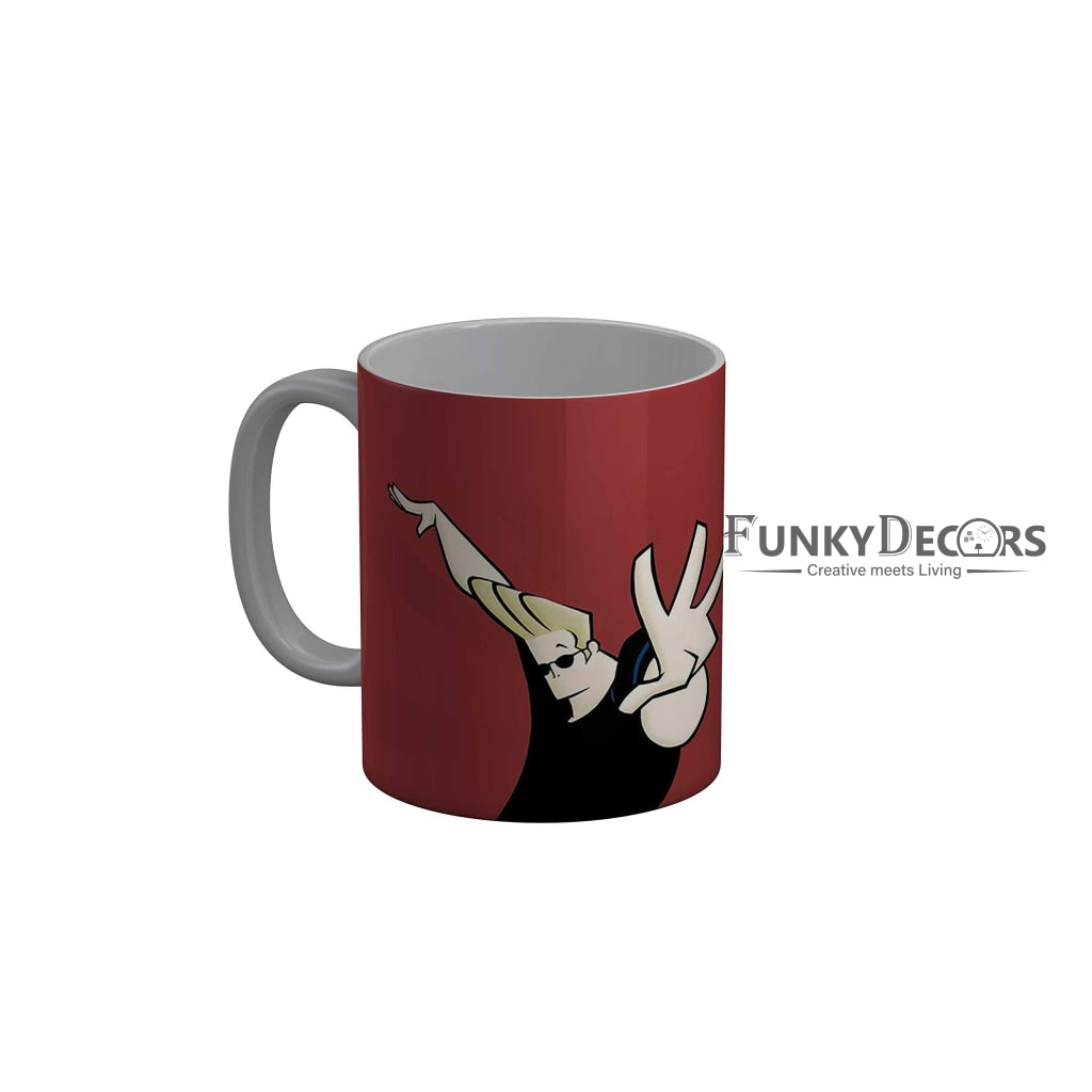 Funkydecors Johnny Bravo Cartoon Ceramic Mug 350 Ml Multicolor Mugs