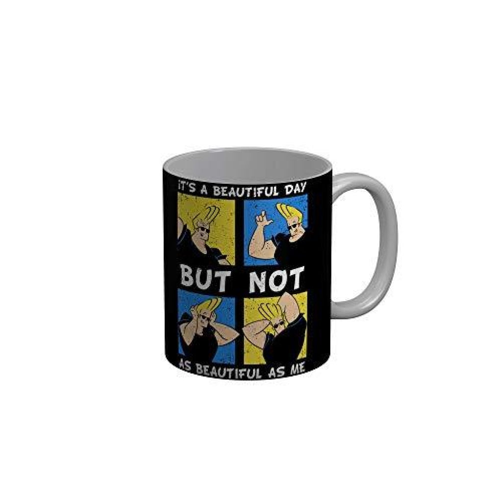 Funkydecors Johnny Bravo Cartoon Ceramic Mug 350 Ml Multicolor Mugs