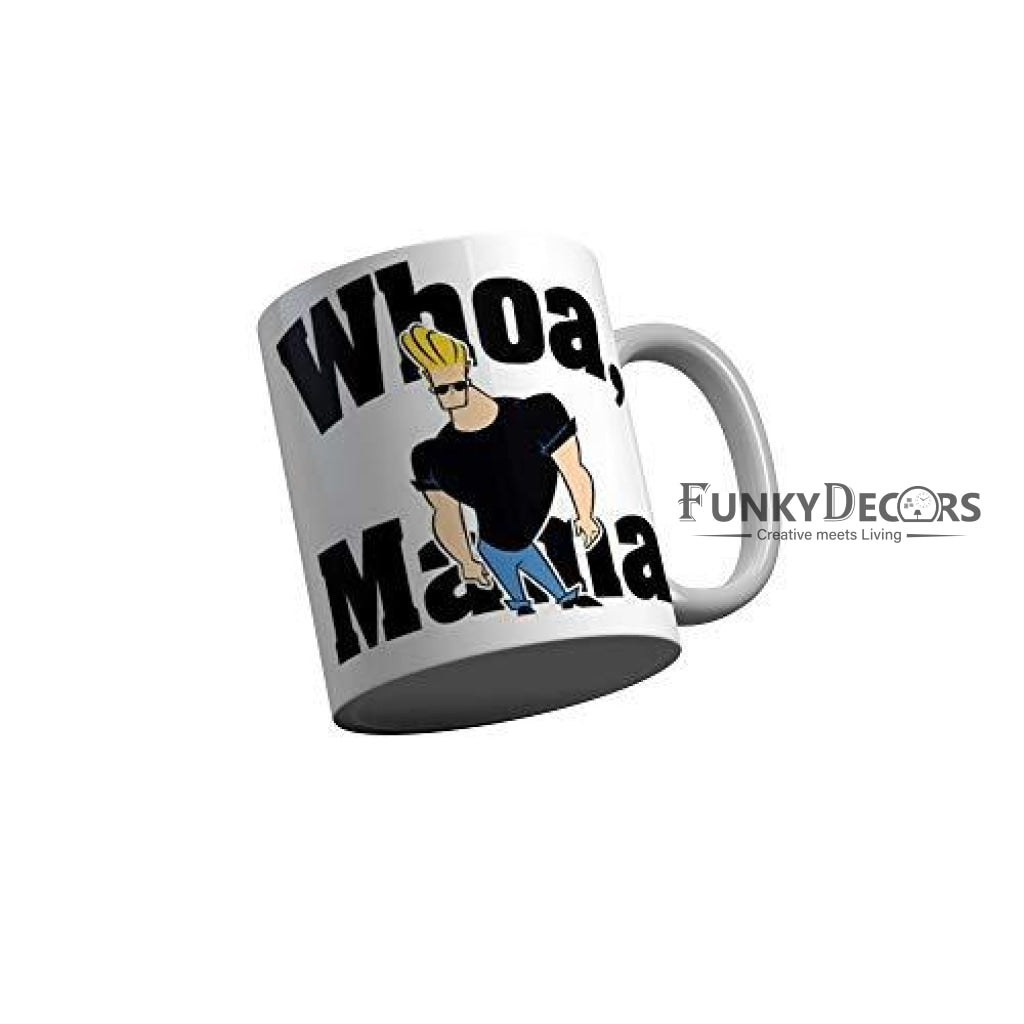 Funkydecors Johnny Bravo Cartoon Ceramic Mug 350 Ml Multicolor Mugs