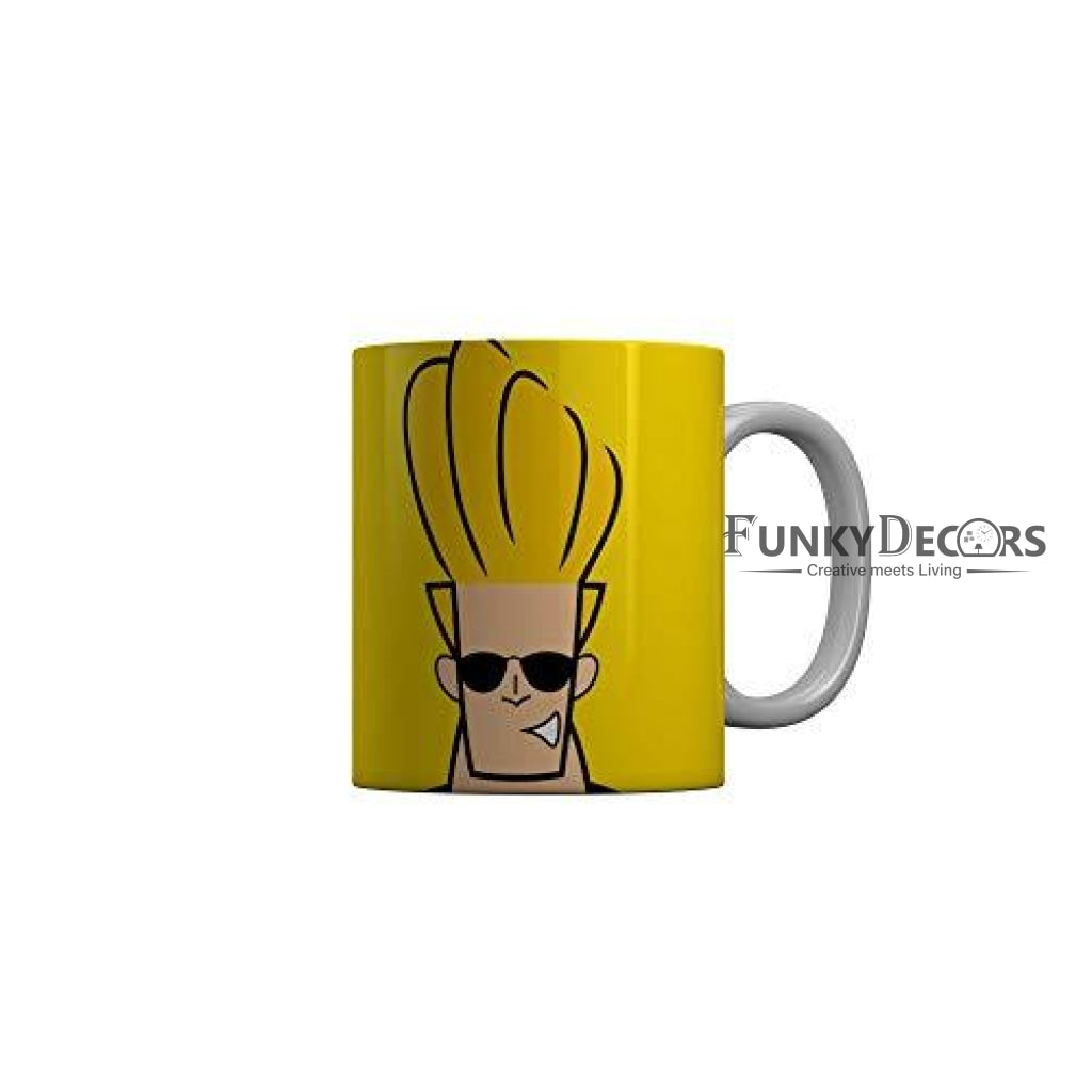 Funkydecors Johnny Bravo Cartoon Ceramic Mug 350 Ml Multicolor Mugs