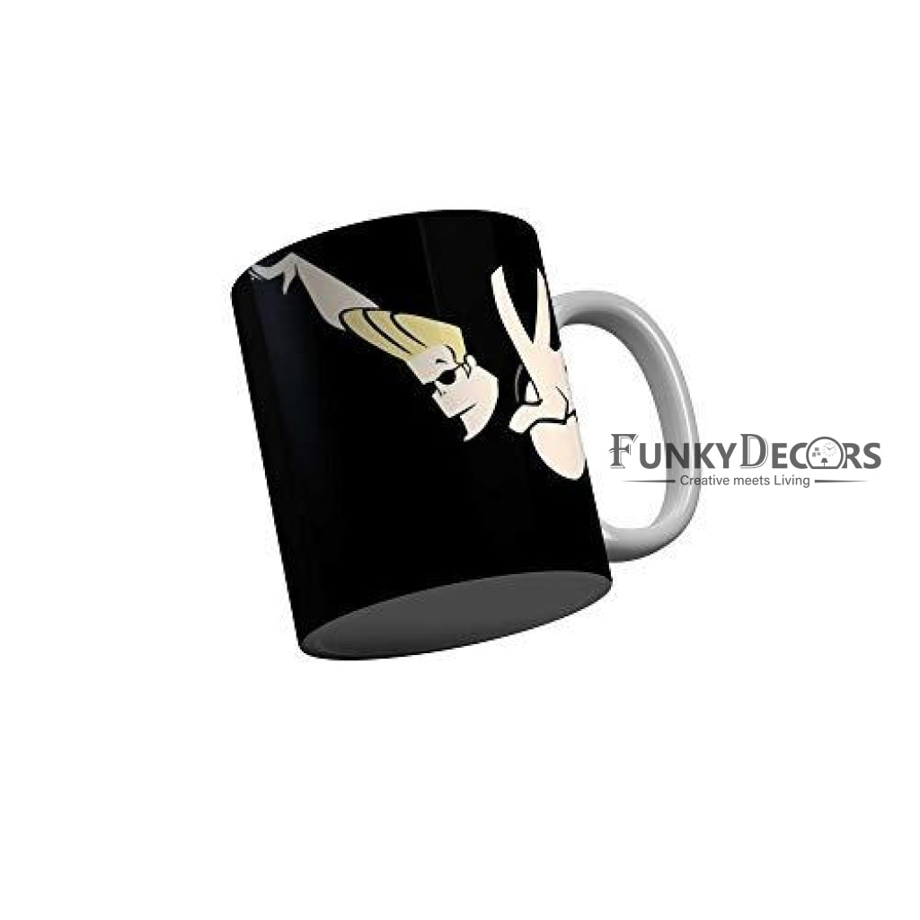 Funkydecors Johnny Bravo Cartoon Ceramic Mug 350 Ml Multicolor Mugs