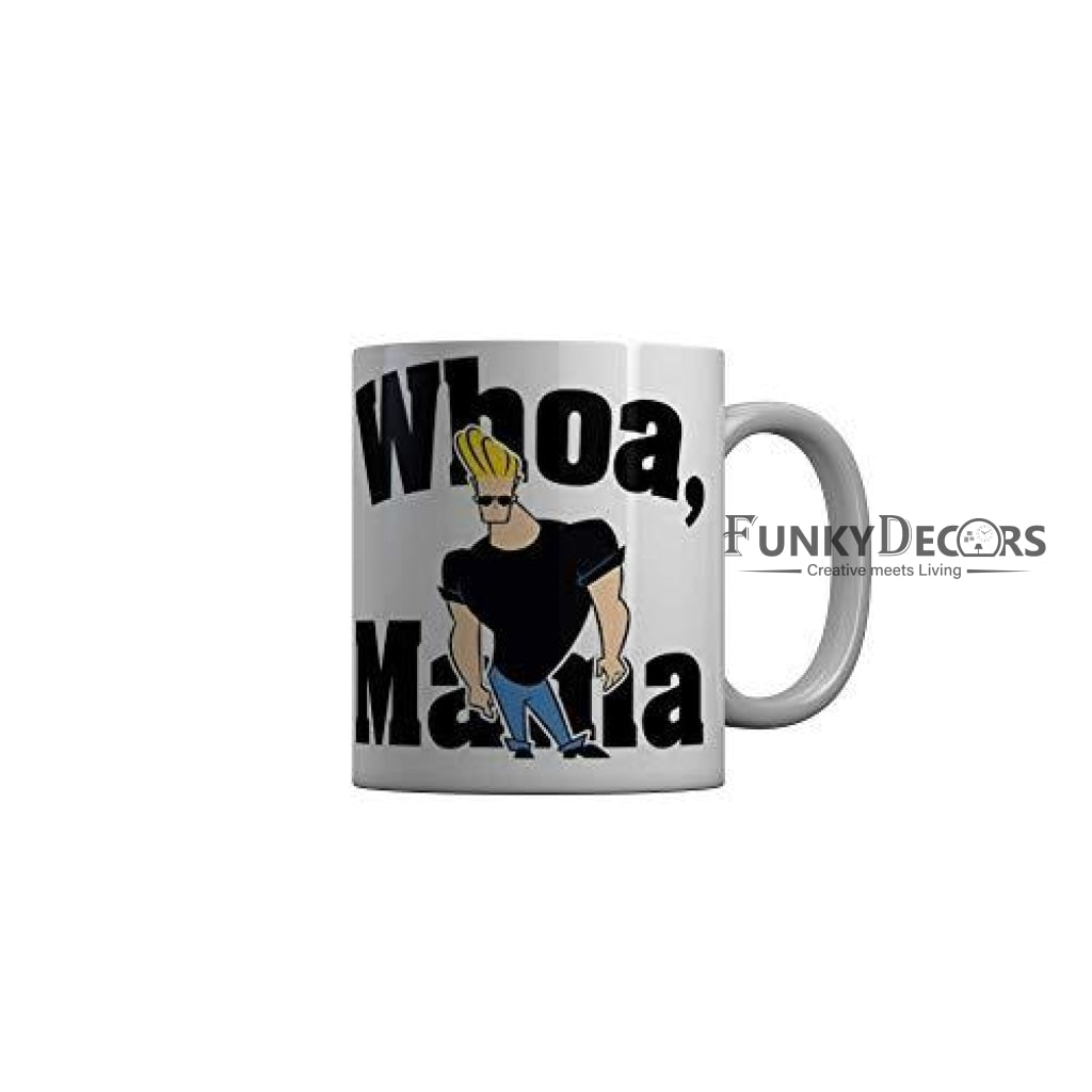Funkydecors Johnny Bravo Cartoon Ceramic Mug 350 Ml Multicolor Mugs