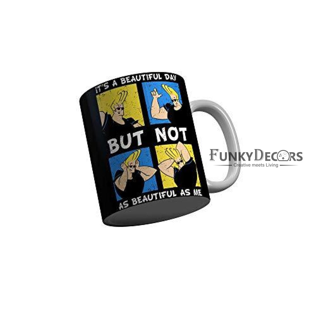Funkydecors Johnny Bravo Cartoon Ceramic Mug 350 Ml Multicolor Mugs