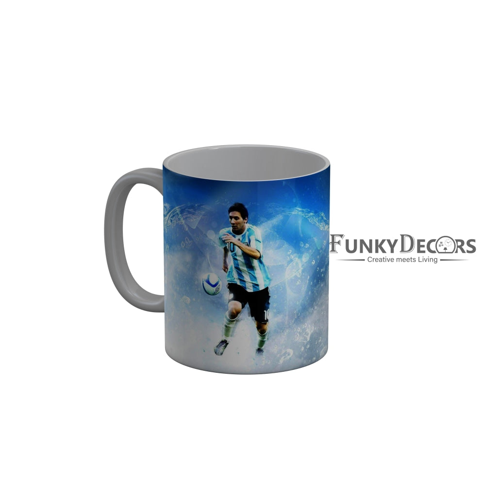 FunkyDecors Lionel Messi Football Ceramic Coffee Mug