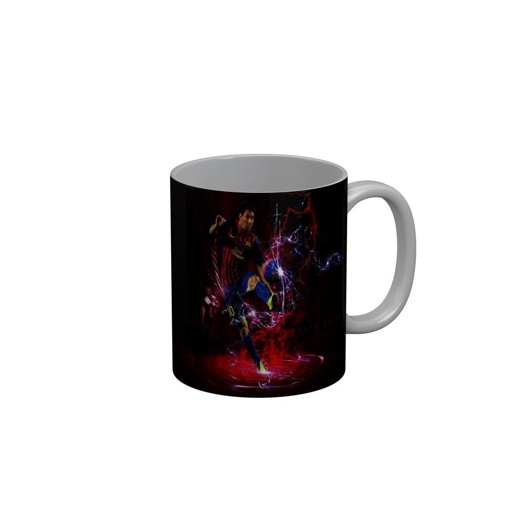 FunkyDecors Lionel Messi Football Ceramic Coffee Mug