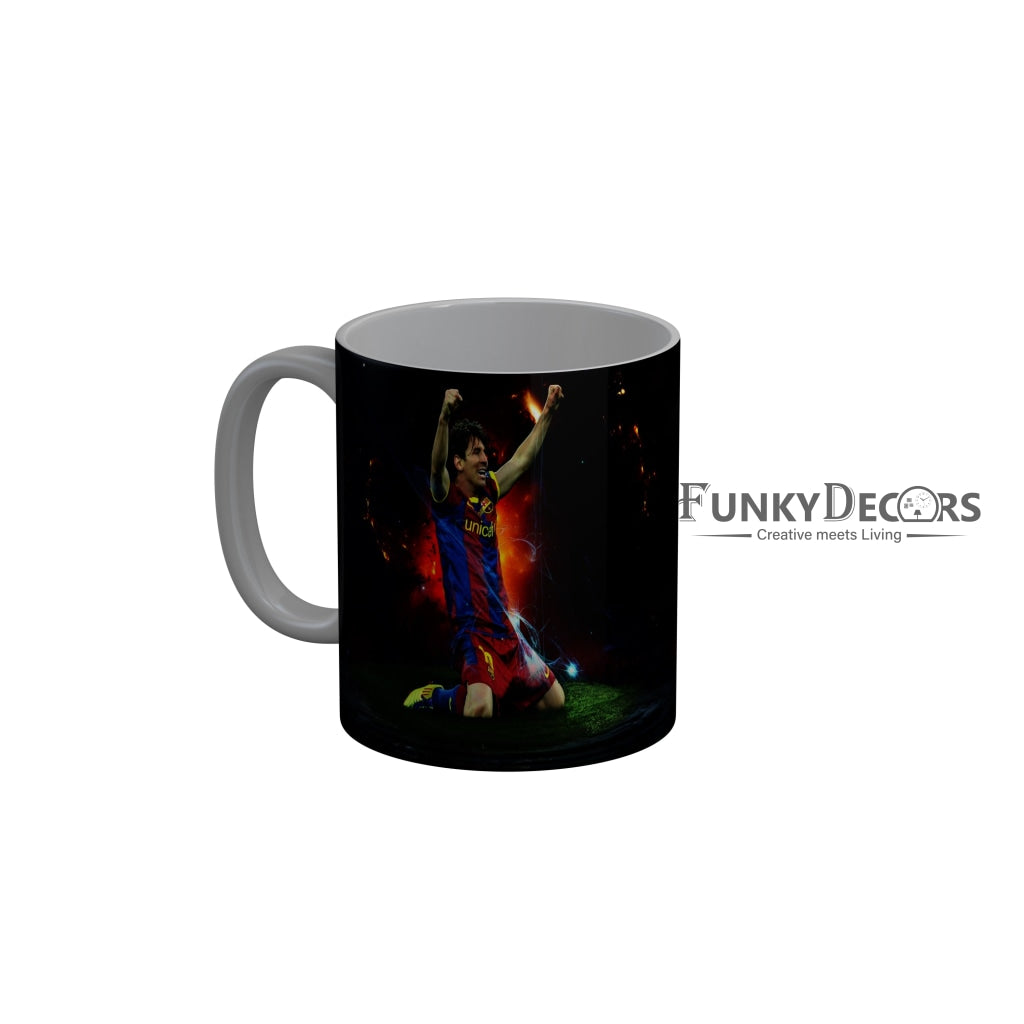FunkyDecors Lionel Messi Football Ceramic Coffee Mug