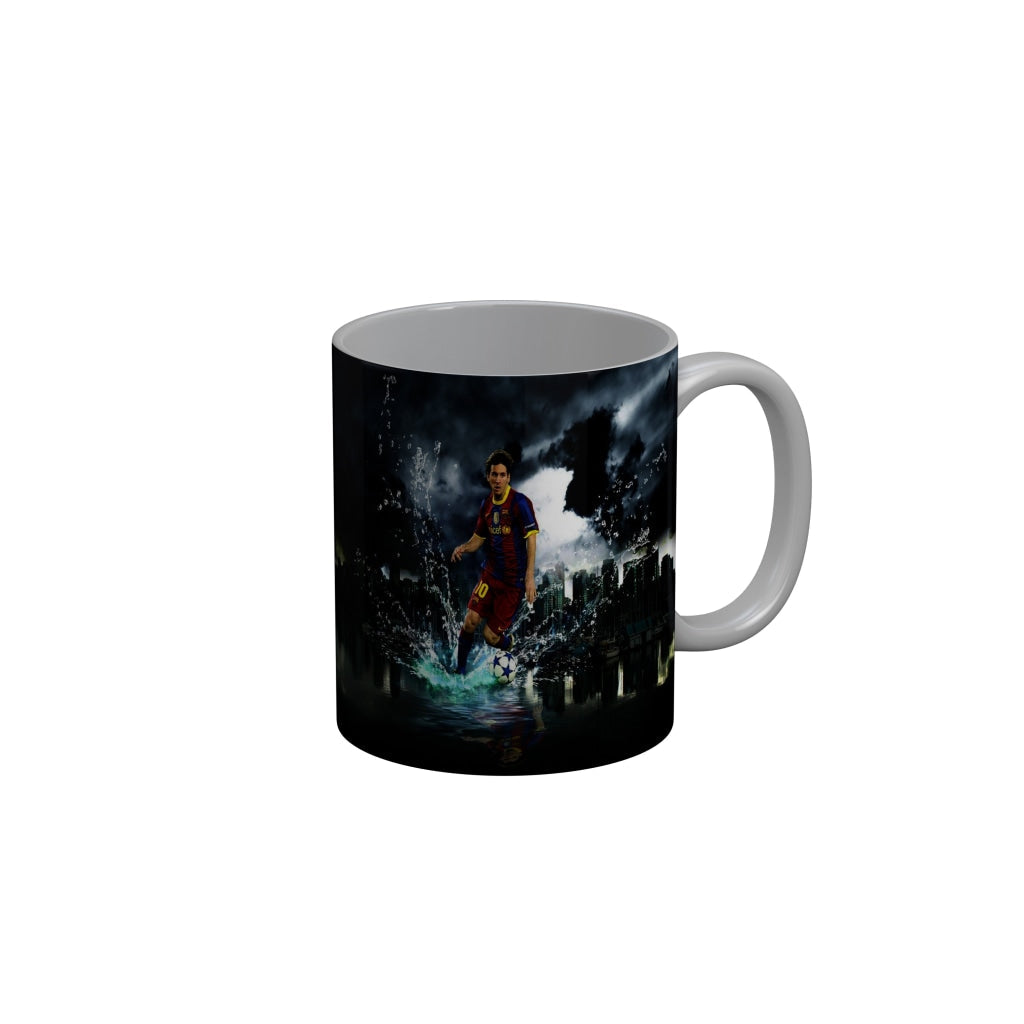 FunkyDecors Lionel Messi Football Ceramic Coffee Mug