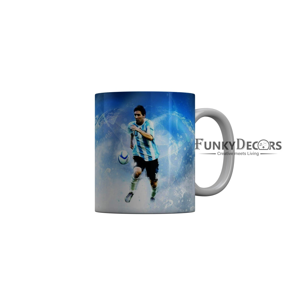 FunkyDecors Lionel Messi Football Ceramic Coffee Mug
