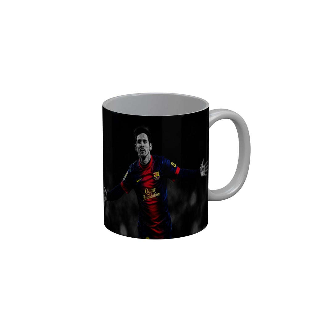 FunkyDecors Lionel Messi Football Ceramic Coffee Mug