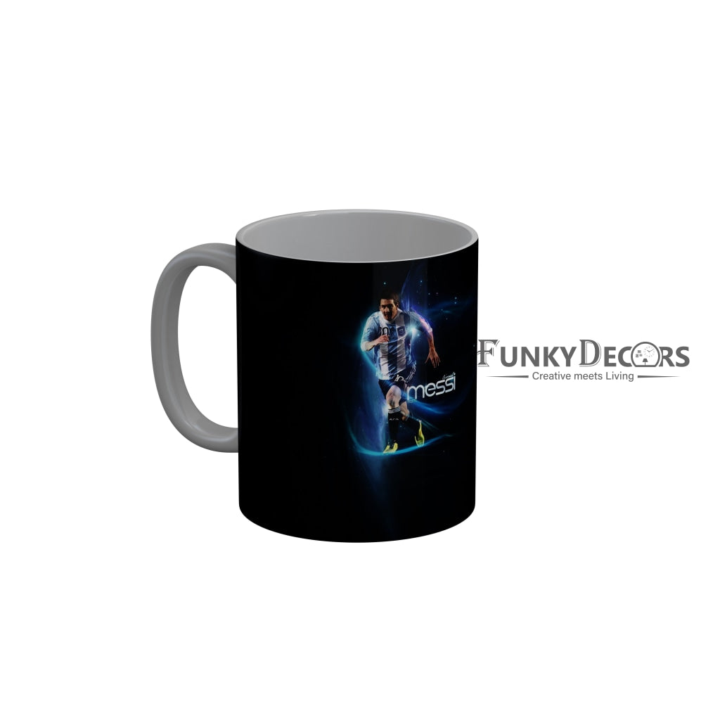 FunkyDecors Lionel Messi Football Ceramic Coffee Mug