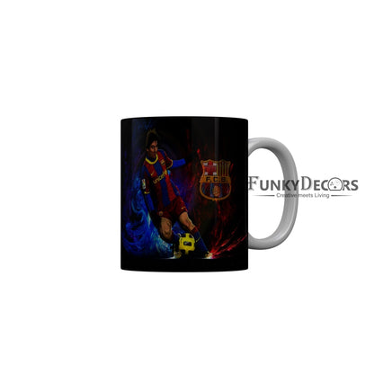 FunkyDecors Lionel Messi Football Ceramic Coffee Mug
