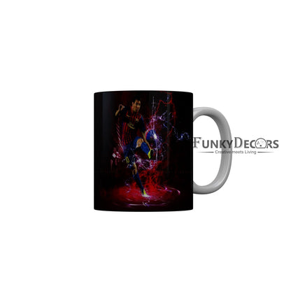 FunkyDecors Lionel Messi Football Ceramic Coffee Mug