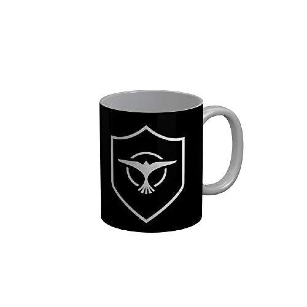 Funkydecors Logo Black Ceramic Coffee Mug 350 Ml Mugs