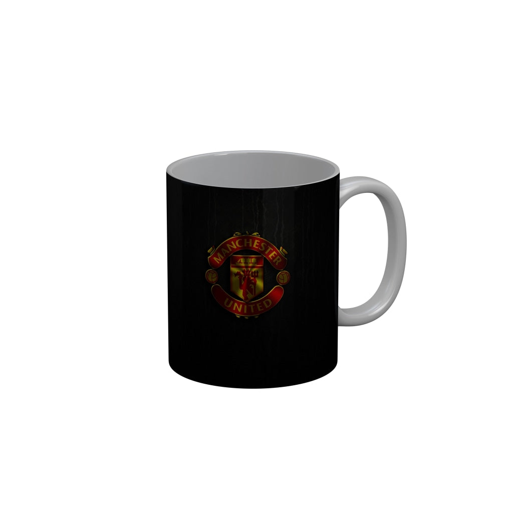 FunkyDecors Manchester United Football Black Ceramic Coffee Mug