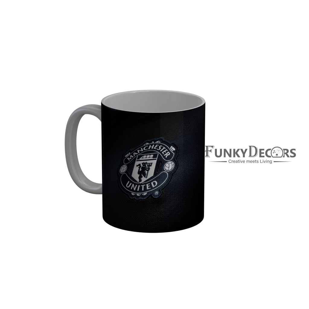 FunkyDecors Manchester United Football Black Ceramic Coffee Mug