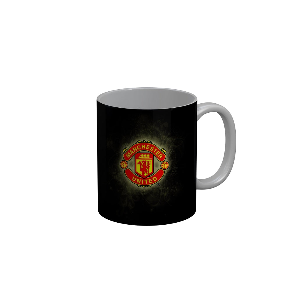 FunkyDecors Manchester United Football Black Ceramic Coffee Mug