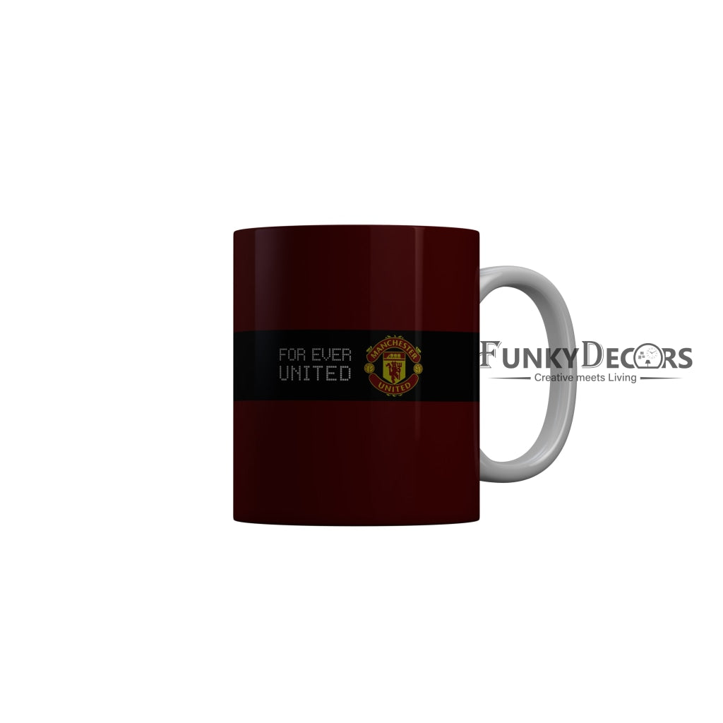 FunkyDecors Manchester United Football Red Black Ceramic Coffee Mug