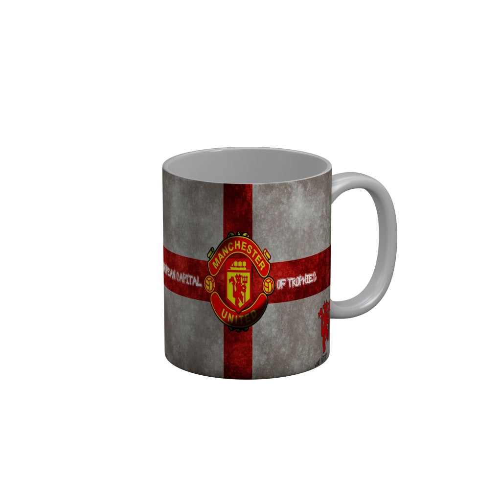 FunkyDecors Manchester United Football White Ceramic Coffee Mug