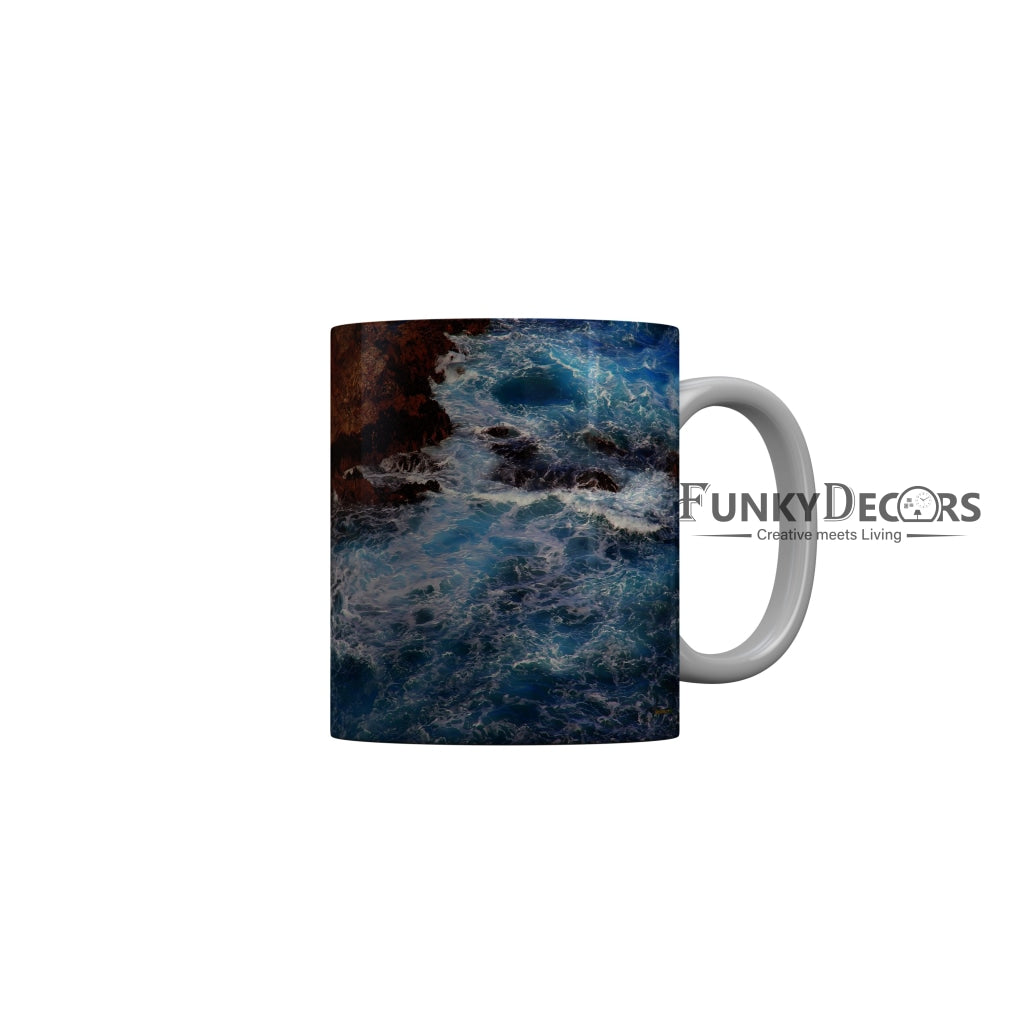 FunkyDecors Marble Pattern Ceramic Coffee Mug