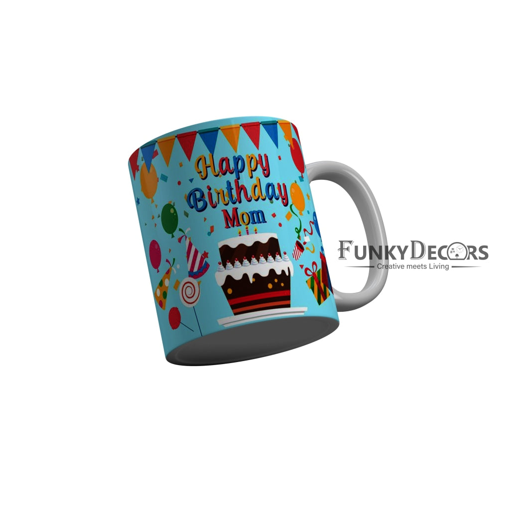 FunkyDecors Mom Birthday Mother Day World Greatest Mom Ceramic Coffee Mug