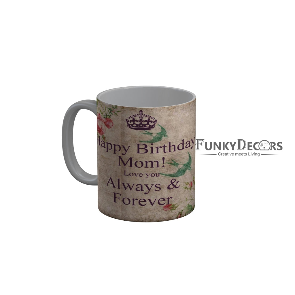 FunkyDecors Mom Birthday Mother Day World Greatest Mom Ceramic Coffee Mug