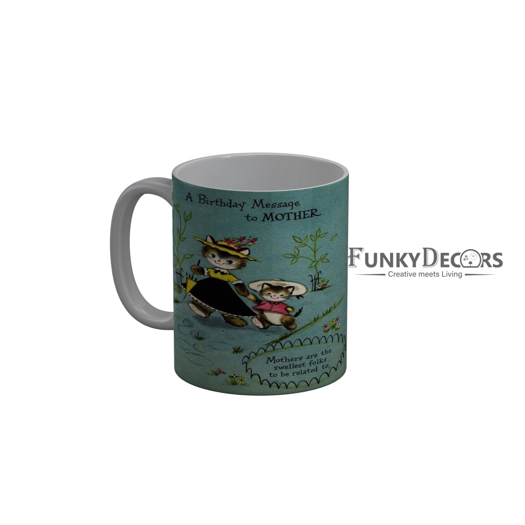 FunkyDecors Mom Birthday Mother Day World Greatest Mom Ceramic Coffee Mug