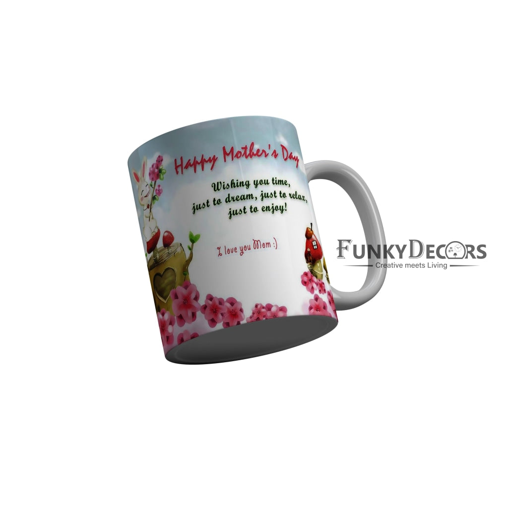 FunkyDecors Mom Birthday Mother Day World Greatest Mom Ceramic Coffee Mug
