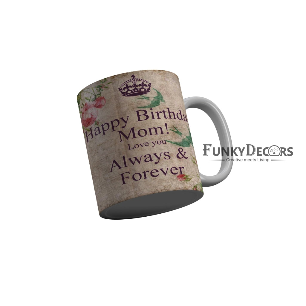 FunkyDecors Mom Birthday Mother Day World Greatest Mom Ceramic Coffee Mug