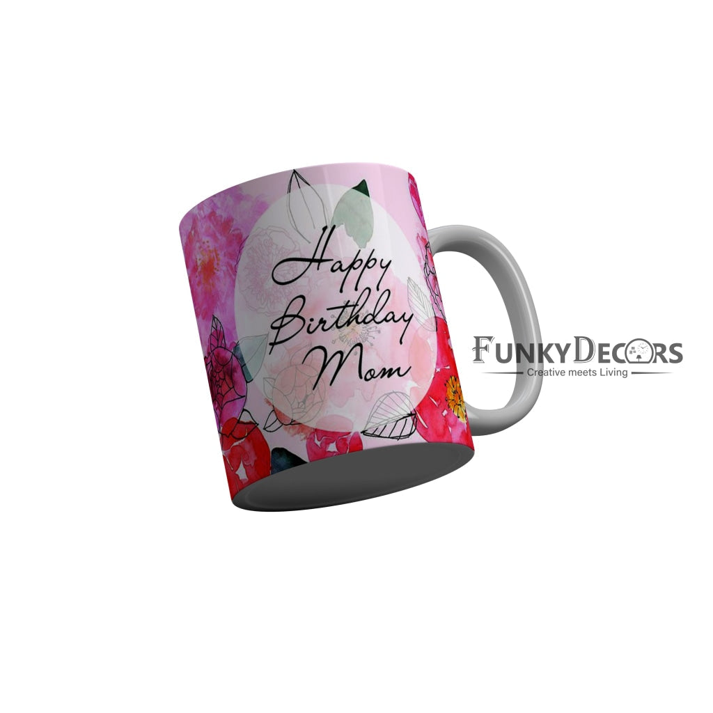 FunkyDecors Mom Birthday Mother Day World Greatest Mom Ceramic Coffee Mug