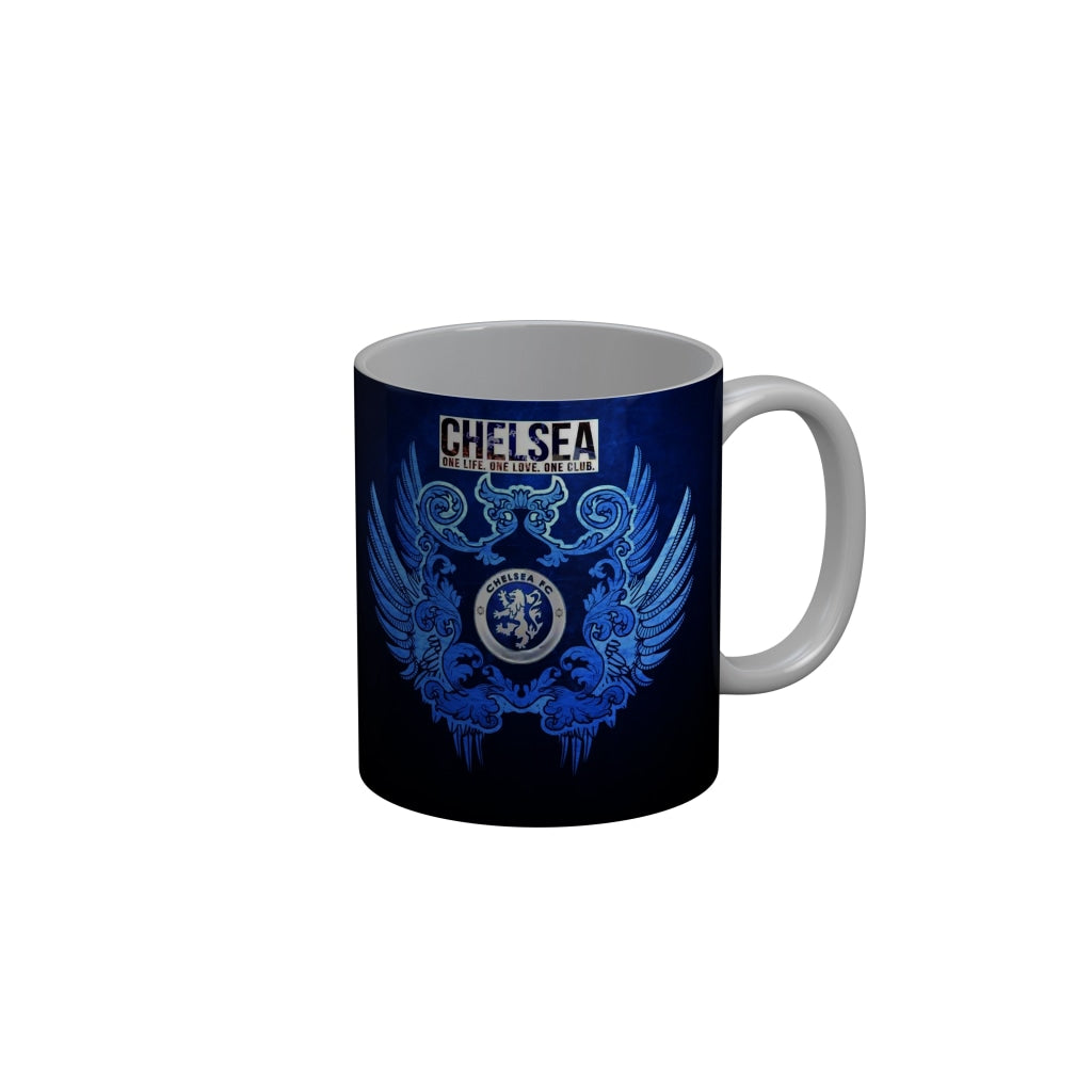 Mug Officiel Chelsea FC (années 90/2000) - Tasse En Céramique Bleue Avec Logo Lion - Collection