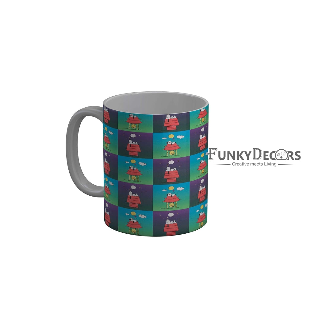 Funkydecors Peanuts Cartoon Ceramic Mug 350 Ml Multicolor Mugs
