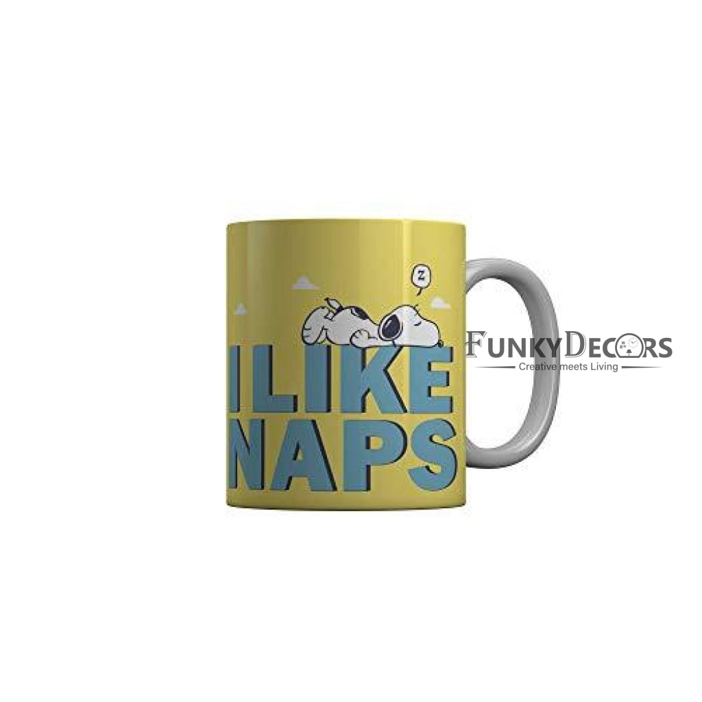 Funkydecors Peanuts Cartoon Ceramic Mug 350 Ml Multicolor Mugs