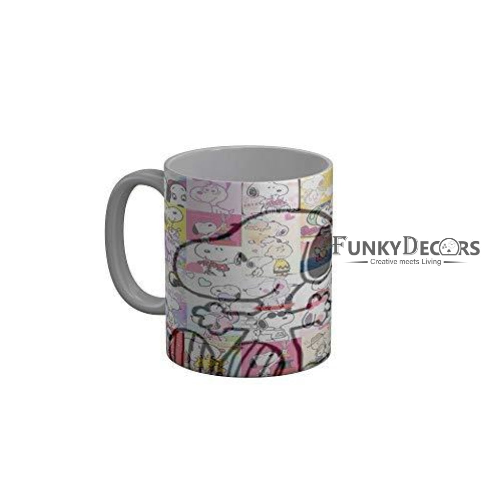 Funkydecors Peanuts Cartoon Ceramic Mug 350 Ml Multicolor Mugs