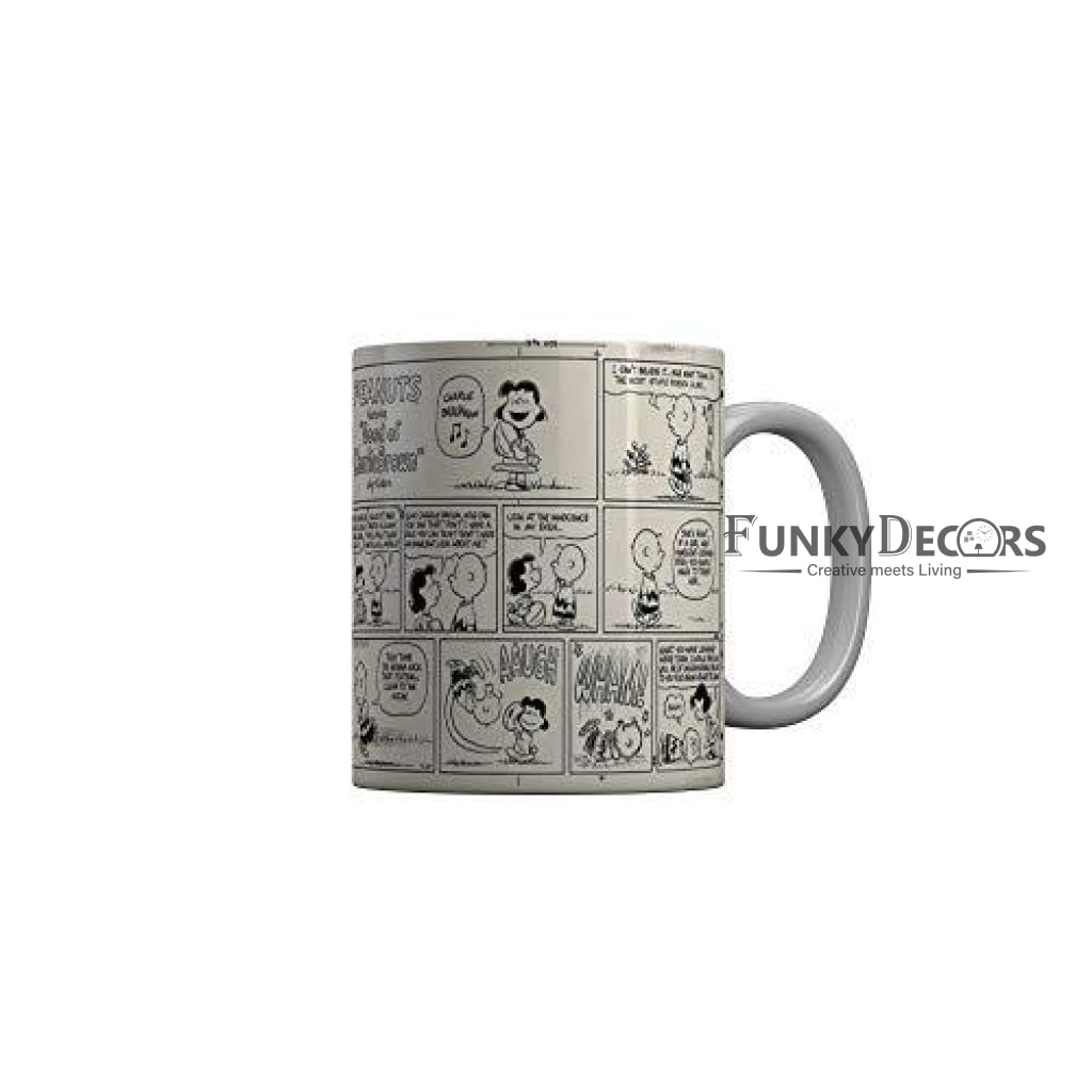 Funkydecors Peanuts Cartoon Ceramic Mug 350 Ml Multicolor Mugs