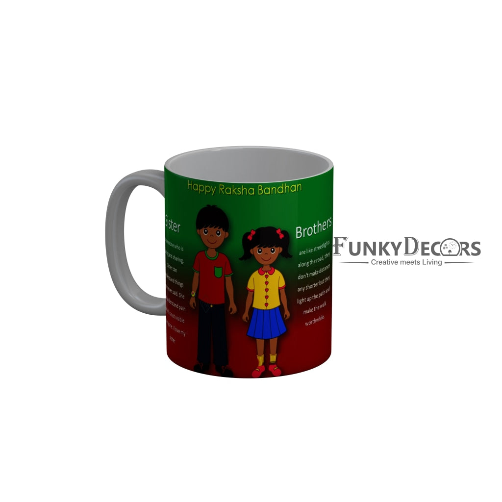 FunkyDecors Rakshabandhan Ceramic Coffee Mug