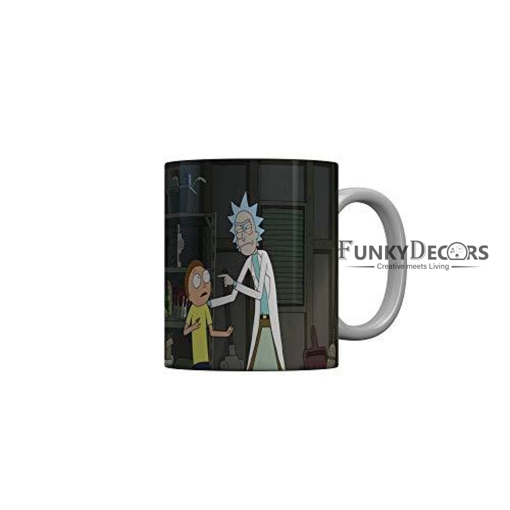 Funkydecors Rick And Morty Cartoon Ceramic Mug 350 Ml Multicolor Mugs