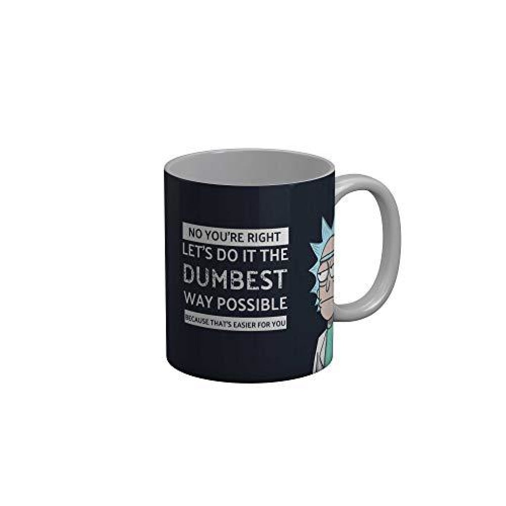 Funkydecors Rick And Morty Cartoon Ceramic Mug 350 Ml Multicolor Mugs
