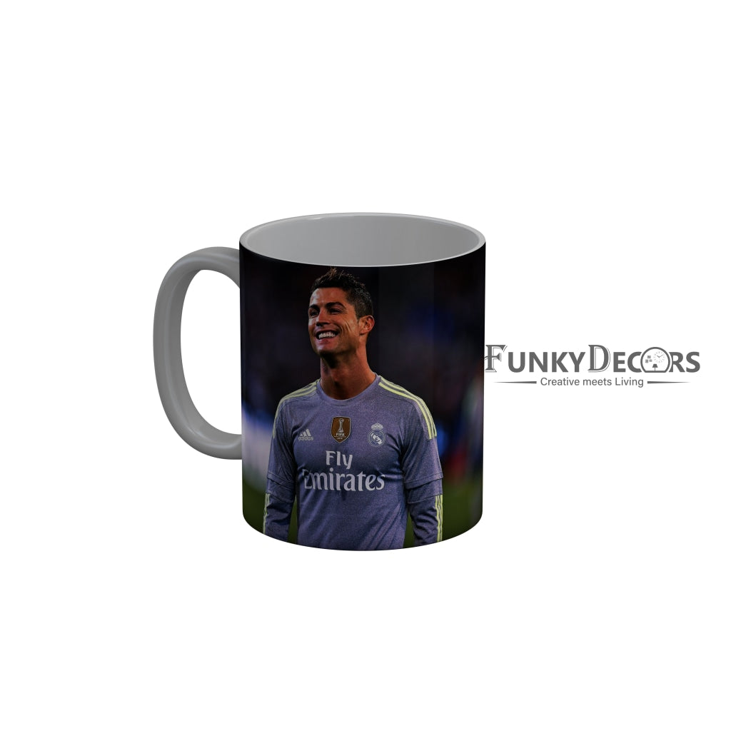 FunkyDecors Ronaldo Football Ceramic Coffee Mug