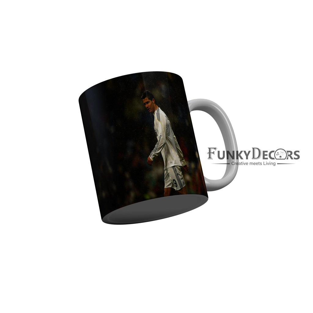 FunkyDecors Ronaldo Football Ceramic Coffee Mug
